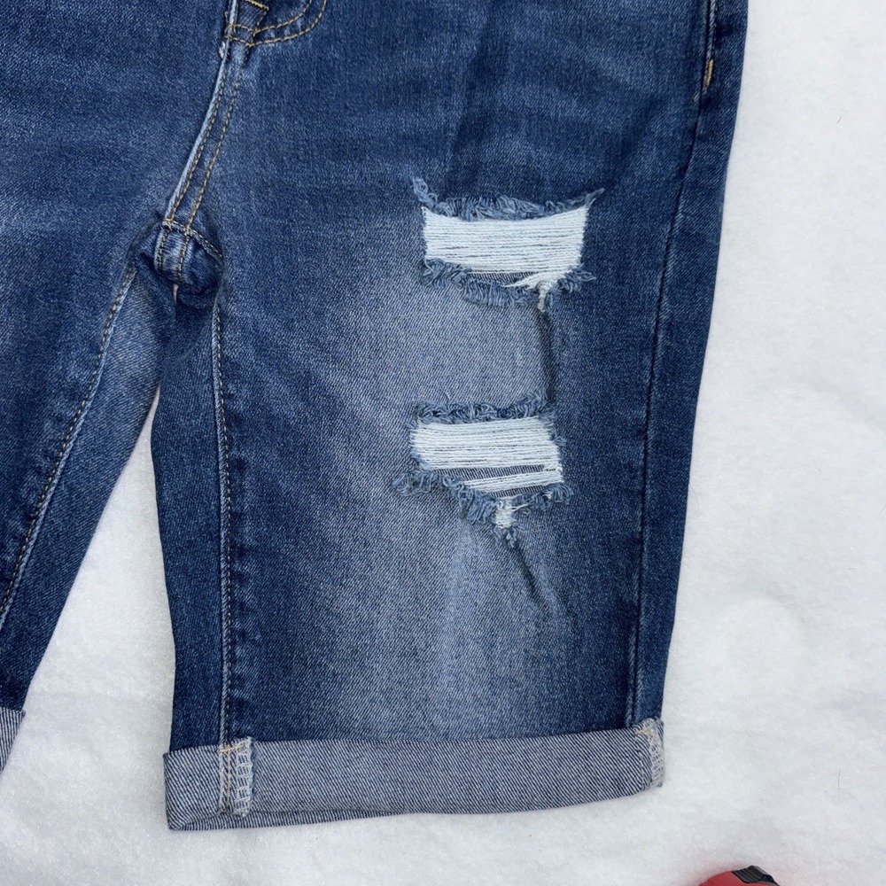 Chic Denim Blue Shorts - Picture 5 of 9